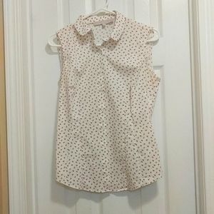 Button up sleeveless shirt